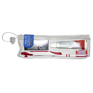 Дорожный набор White Glo Travel Pack: отбеливающая зубная паста + зубная щетка