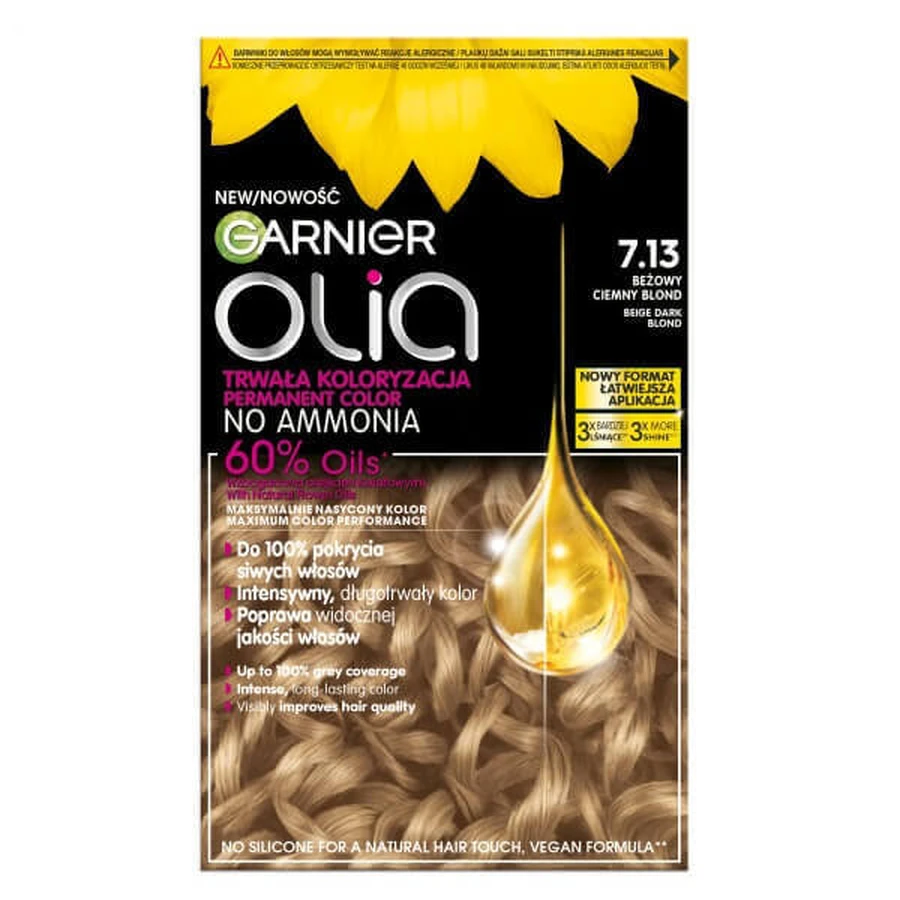 Краска для волос Garnier Olia 7.13 Бежевый Темно-русый: цены и характеристики