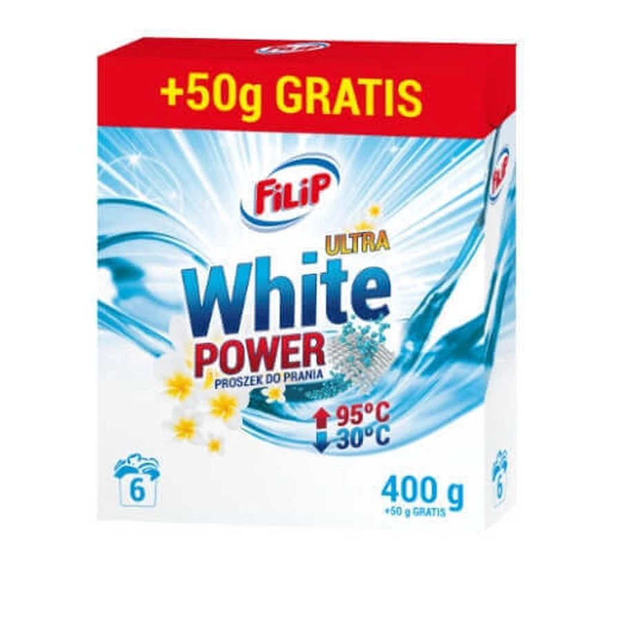 Стиральный порошок Filip Ultra White Power, 400 г + 50 г: цены и характеристики