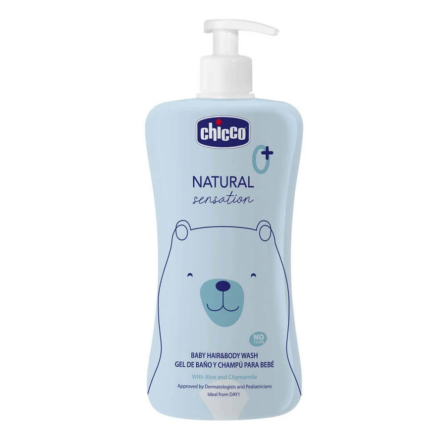 Засіб для миття тіла та волосся Chicco Natural Sensation 0м+, 500 мл: ціни та характеристики