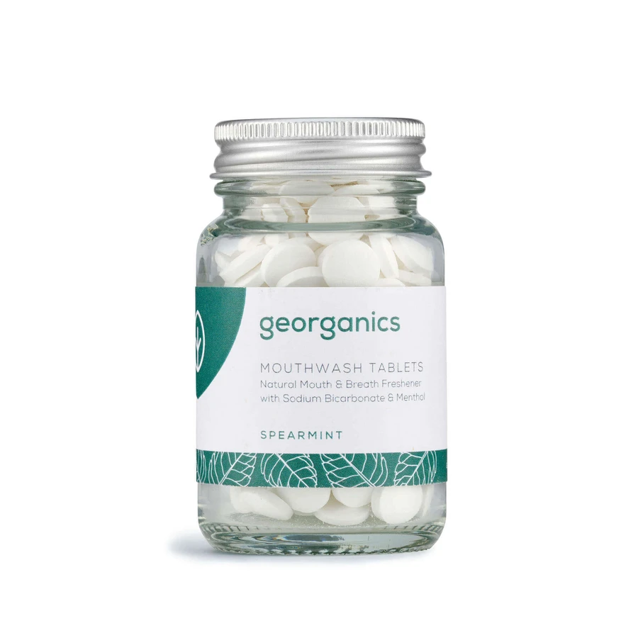 Таблетки для полоскания рта, мята, 180 штук, Georganics: цены и характеристики