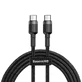 Кабель Baseus CATKLF-GG1 USB-C - USB-C PD QC 60W 3A 480Mb/s 1m - чорно-сірий