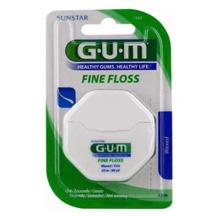Зубная нить Fine Floss Waxed, 55 м, Sunstar Gum