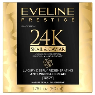 Eveline Cosmetics Prestige 24k Snail & Caviar нічний крем проти зморшок, 50 мл