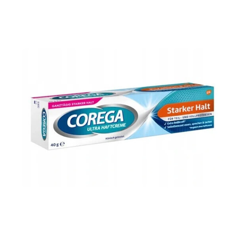 Corega, Крем для зубных протезов, сверхсильный, 40 г: цены и характеристики