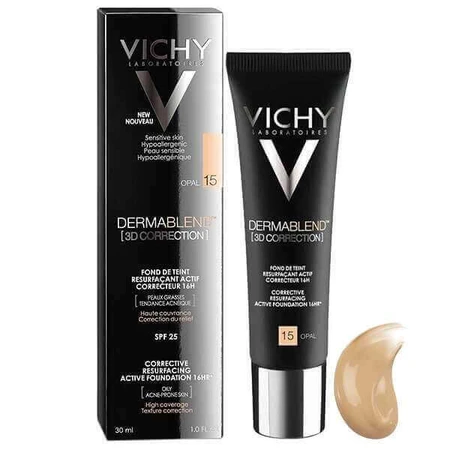 Vichy Dermablend 3D Correcting Fluid № 15 Opal 30 мл: ціни та характеристики