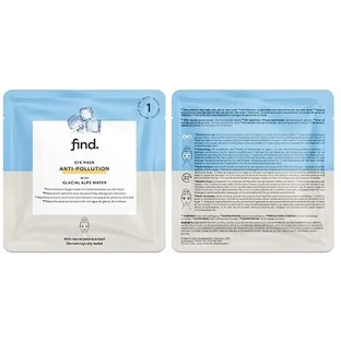 Find, Antipollution, Маска для очей з водою з Льодовикових Альп, 5 шт