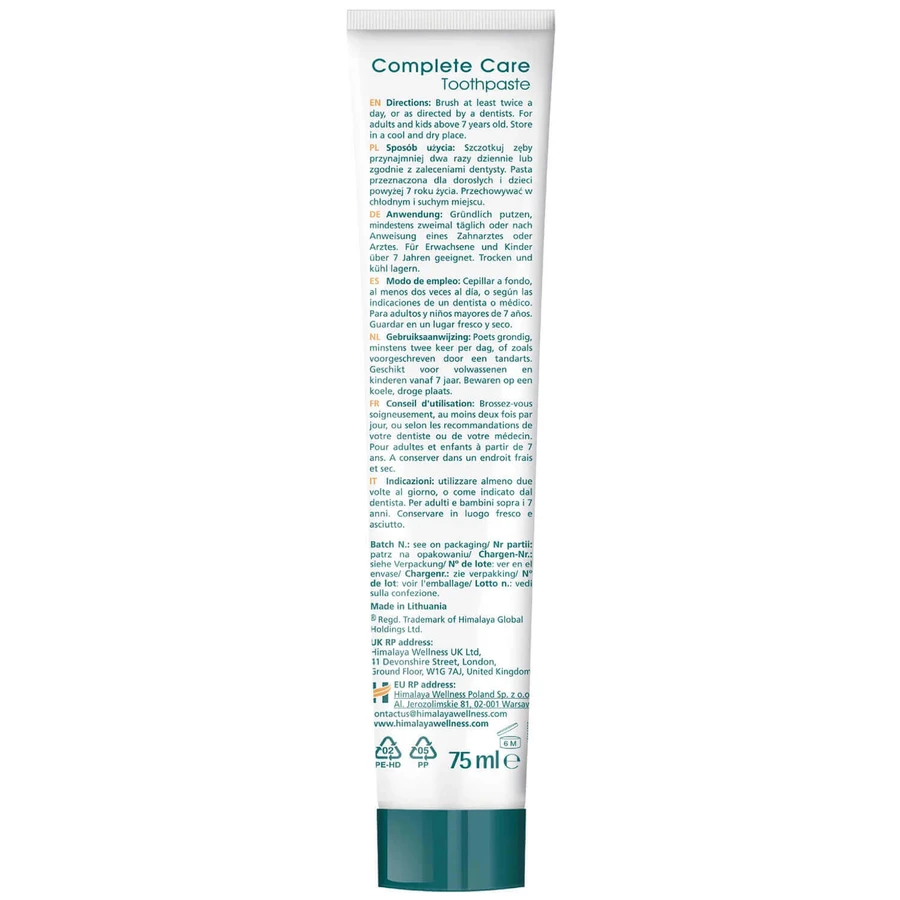 Зубная паста Himalaya Botanique Complete Protection с мятой, 75 мл: цены и характеристики