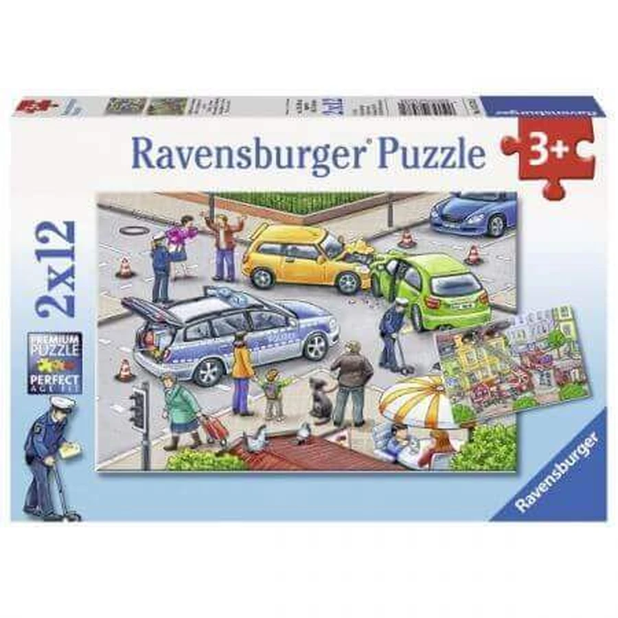 Пазл "Поліцейський загін", 3 роки+, 2 x 12 деталей, Ravensburger: ціни та характеристики
