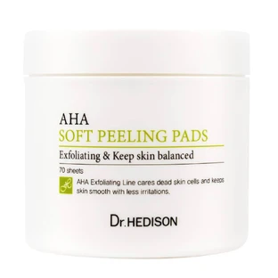 Мягкие пилинговые диски Dr. Hedison AHA, 70 шт.