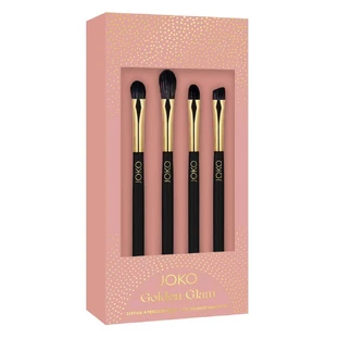 Набір кистей для макіяжу очей Joko Golden Glam, 4 шт