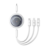 Висувний кабель Baseus Free2Draw CB000084 USB-C - Lightning / USB-C / Micro USB 100 Вт 1,1 м - білий