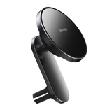 Магнітний автомобільний тримач Baseus Wireless Inductive Qi Charger 15W (MagSafe Compatible for iPhone) Black (WXJN-01)