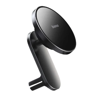 Магнітний автомобільний тримач Baseus Wireless Inductive Qi Charger 15W (MagSafe Compatible for iPhone) Black (WXJN-01)