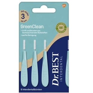 Міжзубні щітки Dr.Best, GreenClean 0,6 мм ISO 3, 6 шт