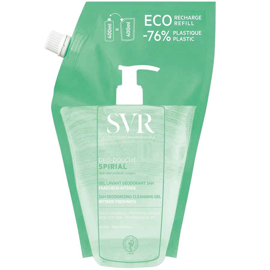 SVR Spirial Deo-Douche, gel de duș deodorant pentru corp, rezervă, 400 ml: цены и характеристики