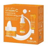 Floslek go for glow…VITAMIN C Brightening with glow effect set антивіковий крем для дня та ночі 50 мл + освітлююча сироватка Vit C 10% 30 мл + освітлюючий крем під очі 30 мл