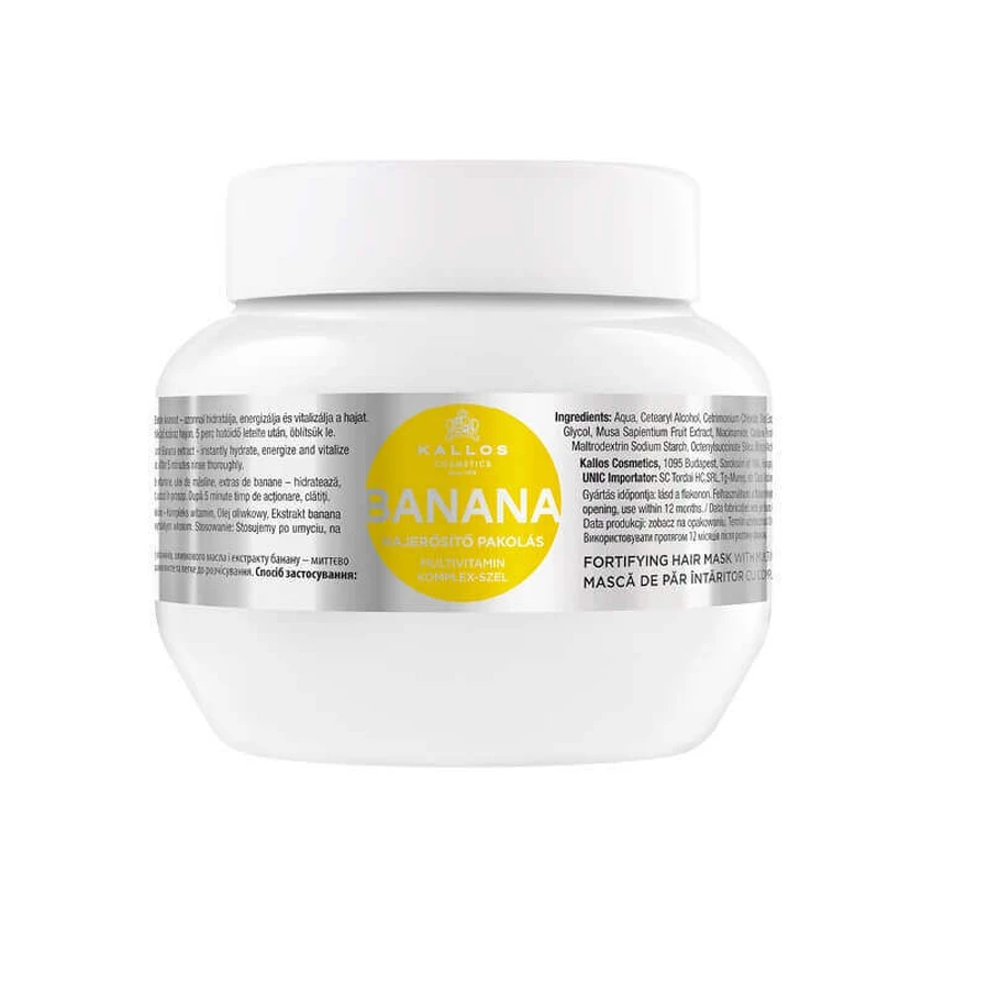 Kallos KJMN Banana Fortifying Hair Mask укрепляющая маска для волос с мультивитаминным комплексом, 275 мл: цены и характеристики