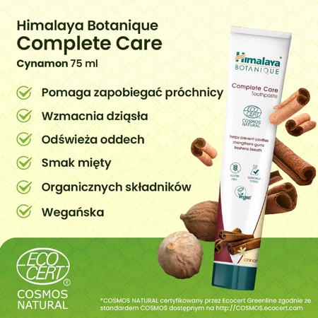 Зубная паста Himalaya Botanique Complete Protection с корицей, 75 мл: цены и характеристики