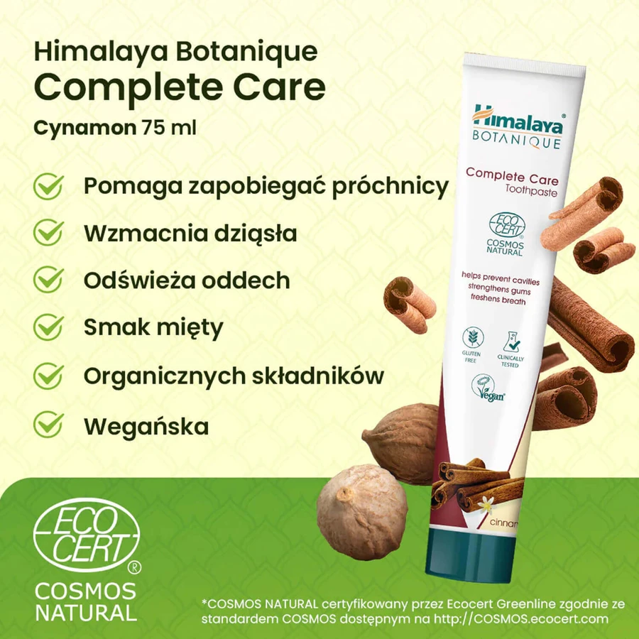 Зубная паста Himalaya Botanique Complete Protection с корицей, 75 мл: цены и характеристики