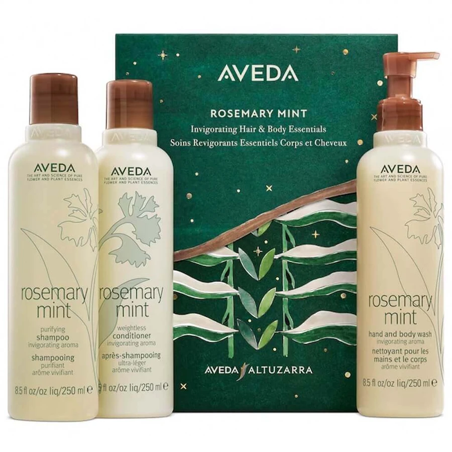 Aveda Rosemary Mint Set: шампунь, 250 мл + кондиціонер, 250 мл + засіб для миття тіла та рук, 250 мл: ціни та характеристики