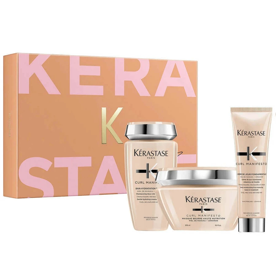 Kerastase Curl Manifesto Set Shampoo, 250 мл + Маска для волосся, 200 мл + Зволожуючий крем для локонів, 150 мл: ціни та характеристики