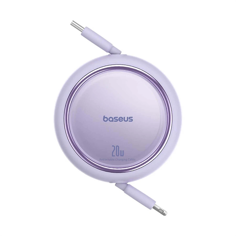 Baseus Free2Pull Retractable USB-C / Lightning Cable 20W 1m - фіолетовий: ціни та характеристики