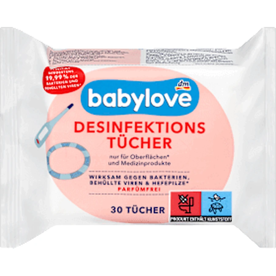 babylove Дезінфікуючі вологі серветки, 30 шт.: ціни та характеристики