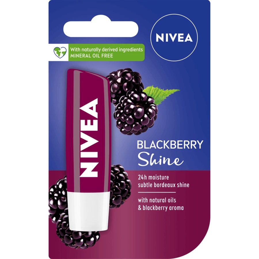 Живильна губна помада Nivea Blackberry Shine, 4,8 г: ціни та характеристики