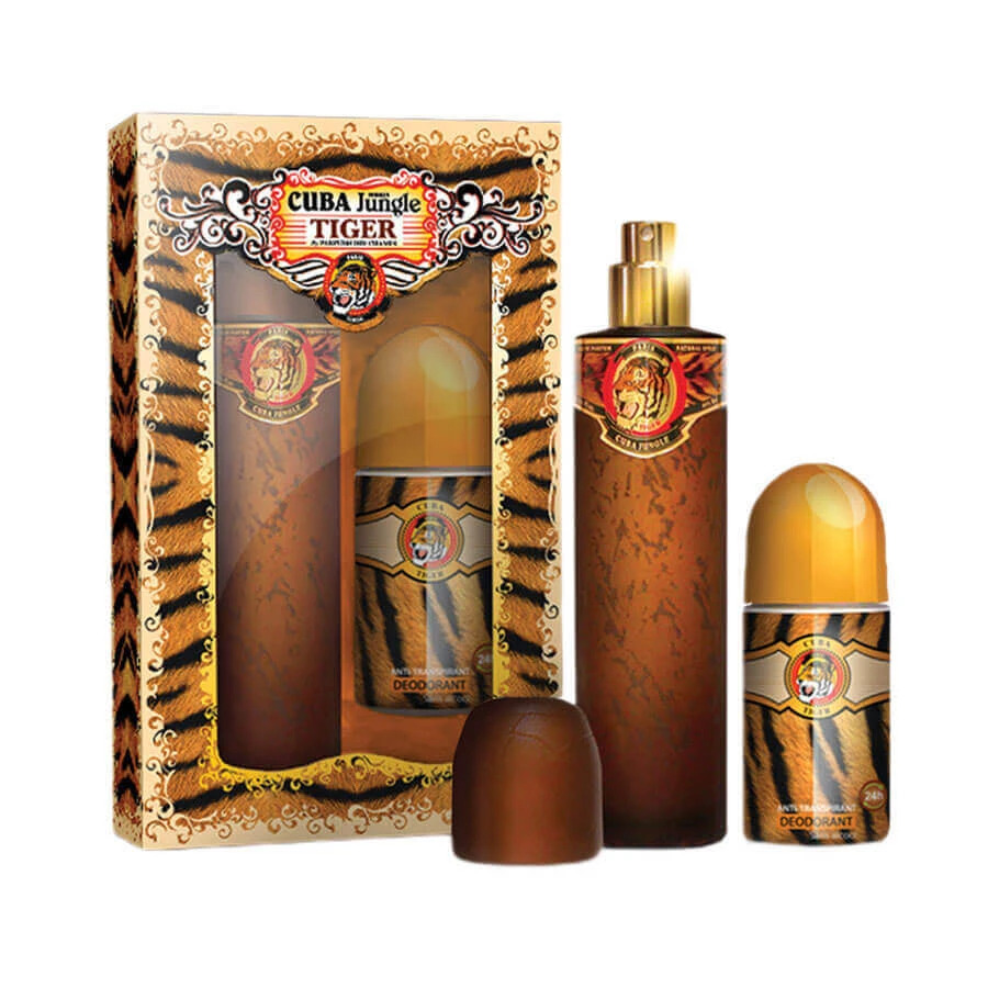 Cuba Original Cuba Jungle Tiger Eau de Parfum 100ml + дезодорант-шарик 50ml: цены и характеристики