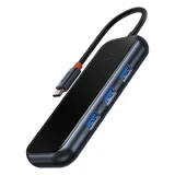 Baseus AcmeJoy HUB 4-портовый (USB-C на 1x USB-C PD &amp; Data/3x USB3.0), темно-серый (WKJZ010013)