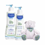 Очищуючий гель для волосся і тіла та лосьйон для тіла Hydra baby, Mustela