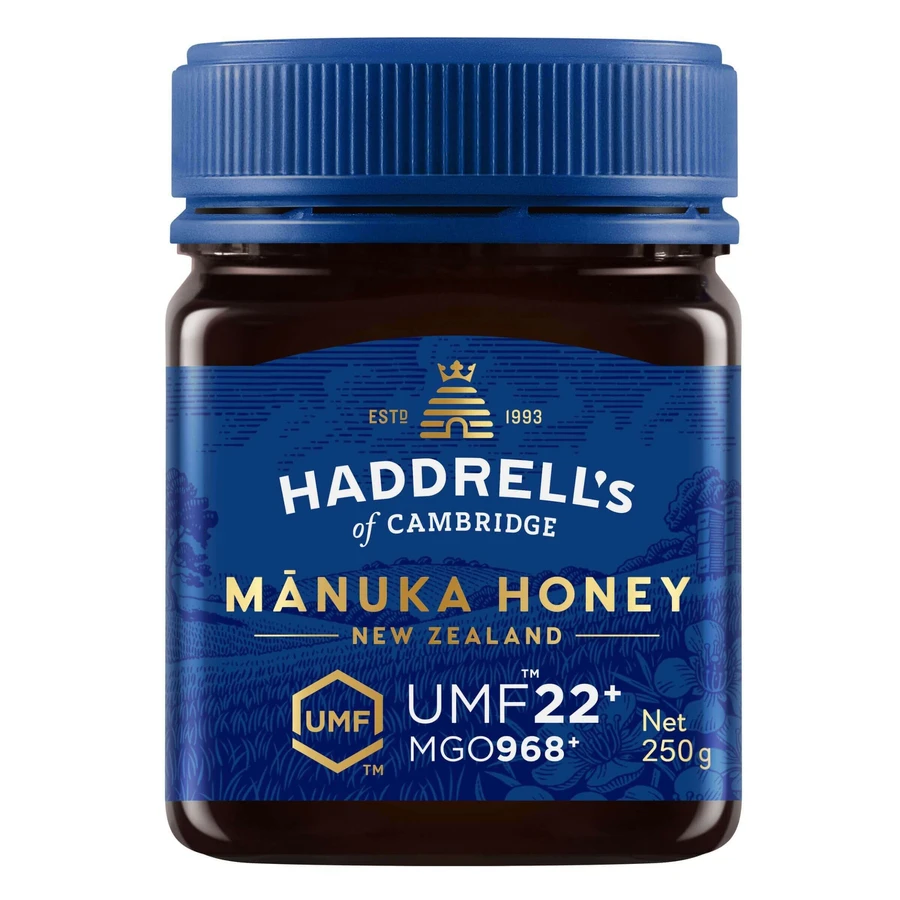 Haddrell's, мёд из мануки UMF 22+ MGO 968+, 250 г: цены и характеристики