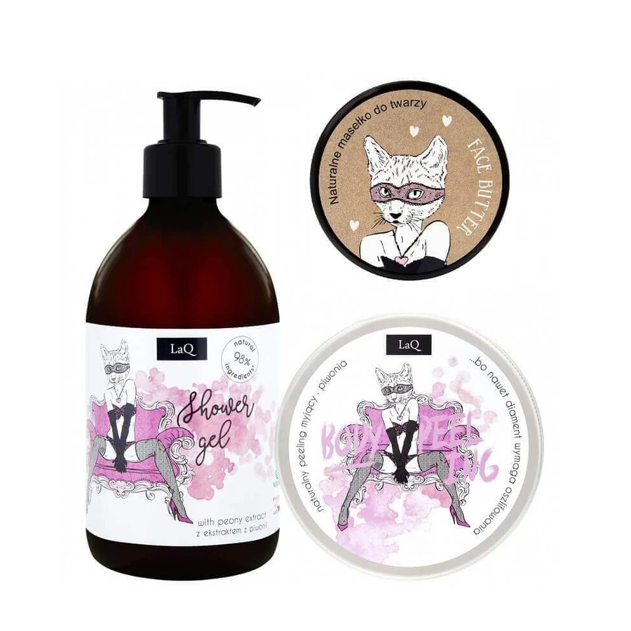 LaQ Kitten Gel, 500 мл + мус, 100 мл + масло, 50 мл + скраб, 200 мл: ціни та характеристики