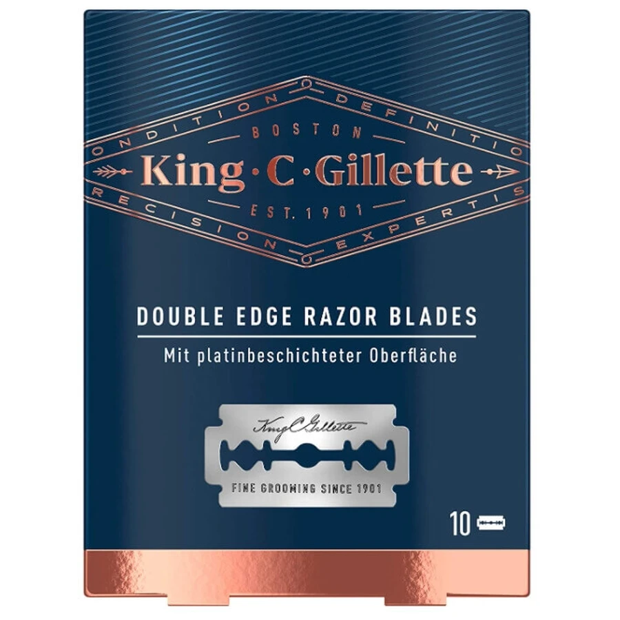 King C. Gillette, Леза бритви з двома краями, 10 шт: ціни та характеристики
