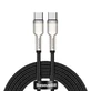 Кабель Baseus Cafule Series Metal Data USB-C / USB-C PD QC SCP 100W 5A 2 м - чорний