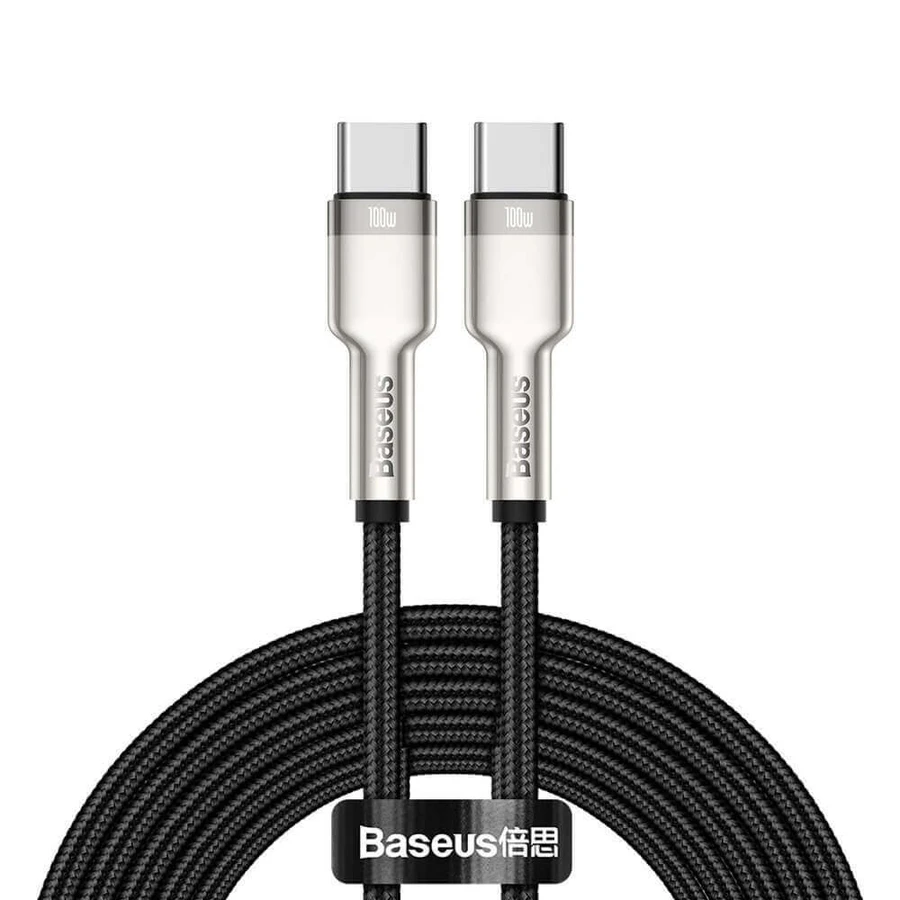 Кабель Baseus Cafule Series Metal Data USB-C / USB-C PD QC SCP 100W 5A 2 м - чорний: ціни та характеристики