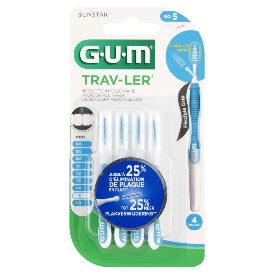 Sunstar GUM Trav-Ler, межзубной ершик 1,6 мм 1614, 4 шт.: цены и характеристики