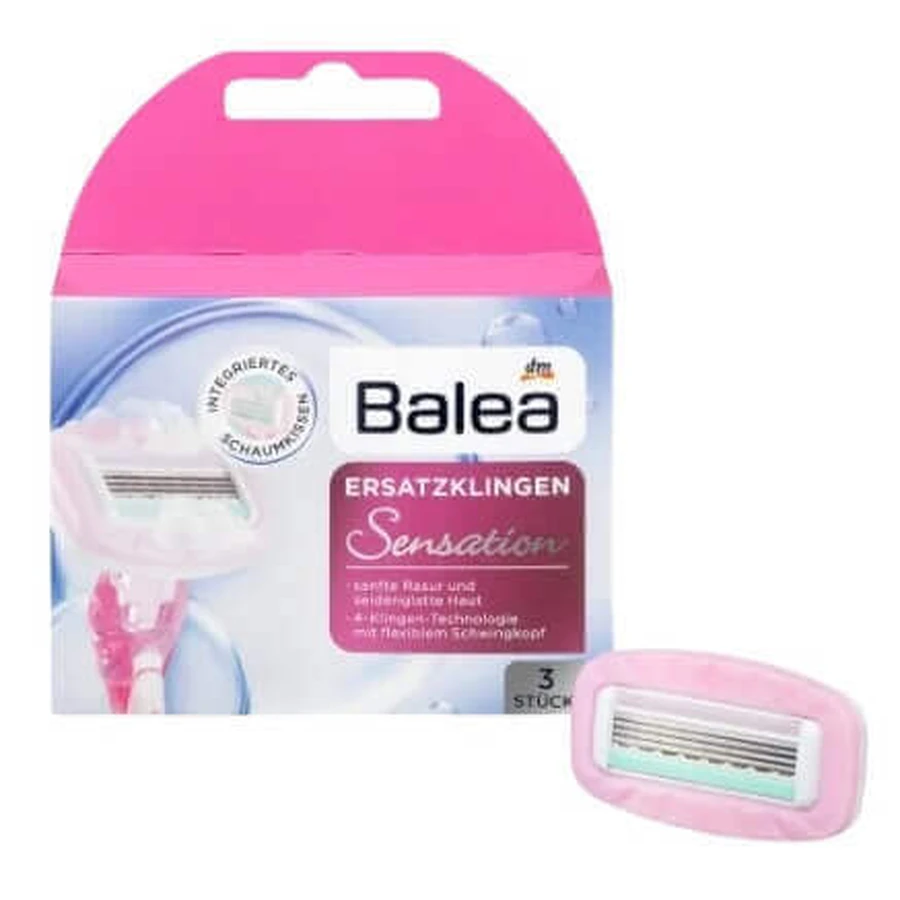 Сменные картриджи для бритья Balea Sensation, 3 шт.: цены и характеристики