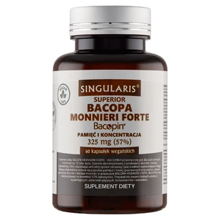 Singularis, Bacopa monnieri Forte-Bacopin 325 мг, 60 капсул