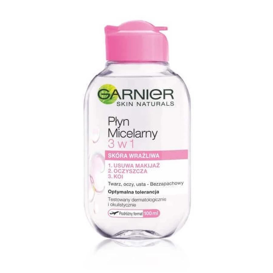 Міцелярна вода Garnier Skin Naturals 3в1 для чутливої ​​шкіри, 100 мл: ціни та характеристики