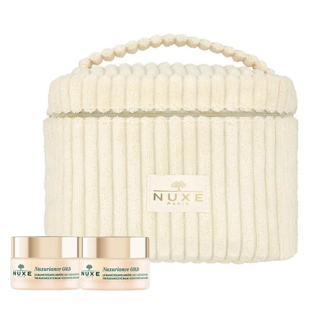 Набор Nuxe Nuxuriance Gold, бальзам де очи илюминатор, piele uscată, 2 x 15 мл + geantă cosmetică gratuită: цены и характеристики
