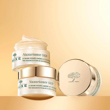 Набор Nuxe Nuxuriance Gold, бальзам де очи илюминатор, piele uscată, 2 x 15 мл + geantă cosmetică gratuită: цены и характеристики