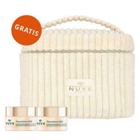 Набор Nuxe Nuxuriance Gold, бальзам де очи илюминатор, piele uscată, 2 x 15 мл + geantă cosmetică gratuită: цены и характеристики