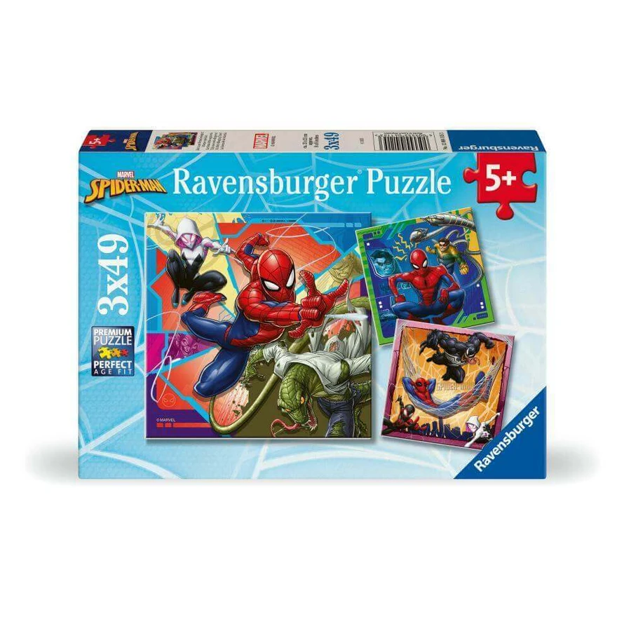 Пазл Marvel Человек-паук, 3x49 деталей, Ravensburger: цены и характеристики