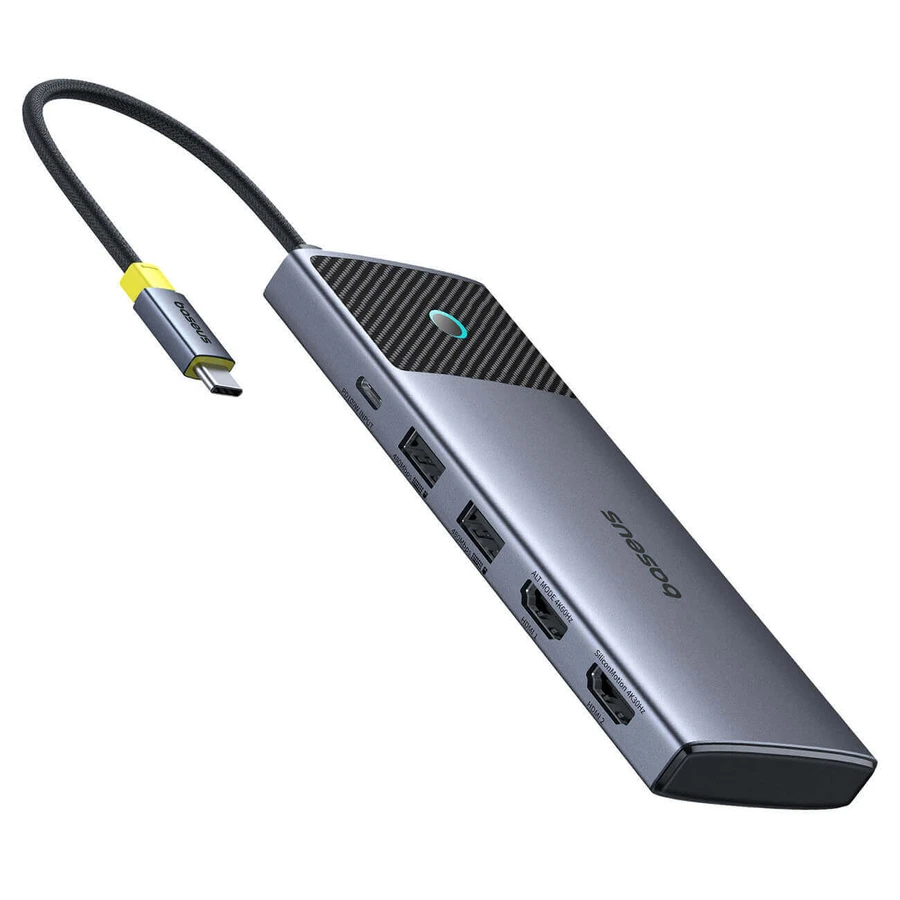 Baseus Metal Gleam Series II 7in1 USB-C - USB-C хаб PD100W / 2x USB-A / 2x HDMI 4K / USB-A 3.0 / USB-C 3.0: цены и характеристики
