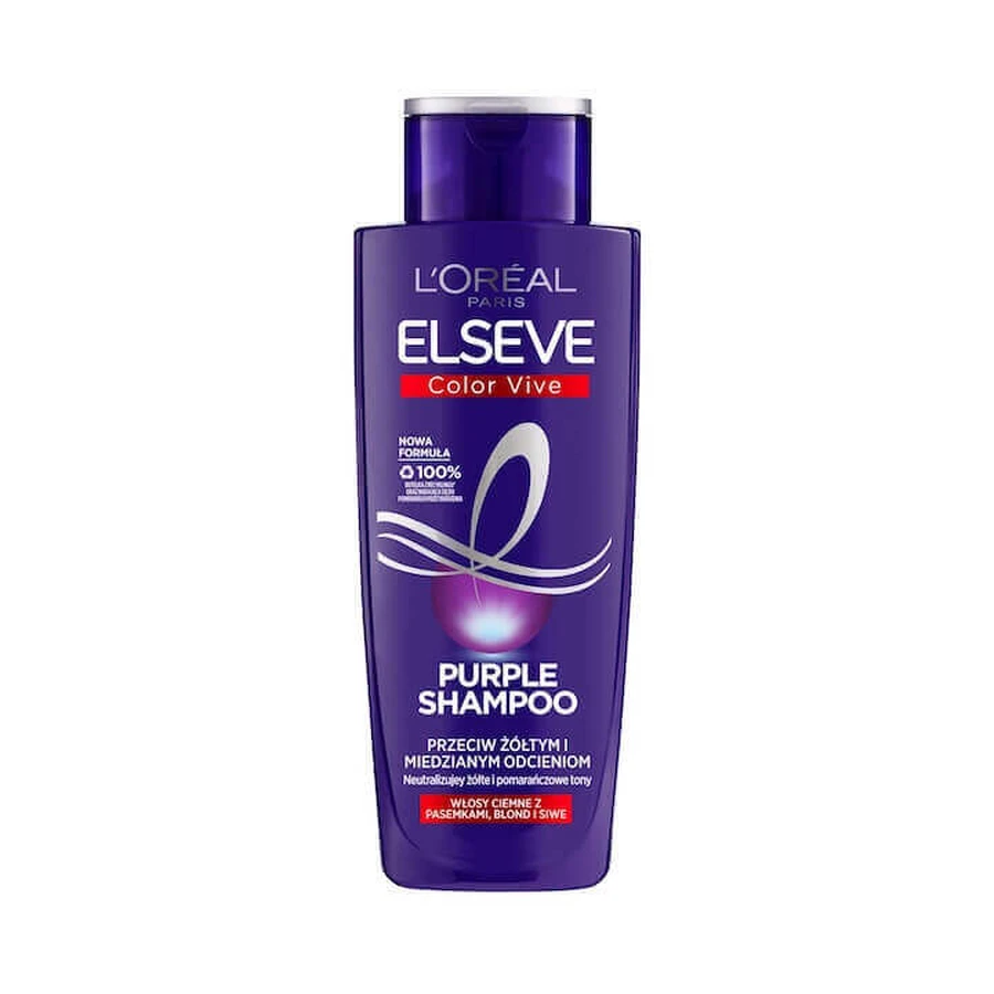 L Oreal Paris Elseve Color-Vive Purple Purple Шампунь проти жовтих і мідних тонів, 200 мл: ціни та характеристики