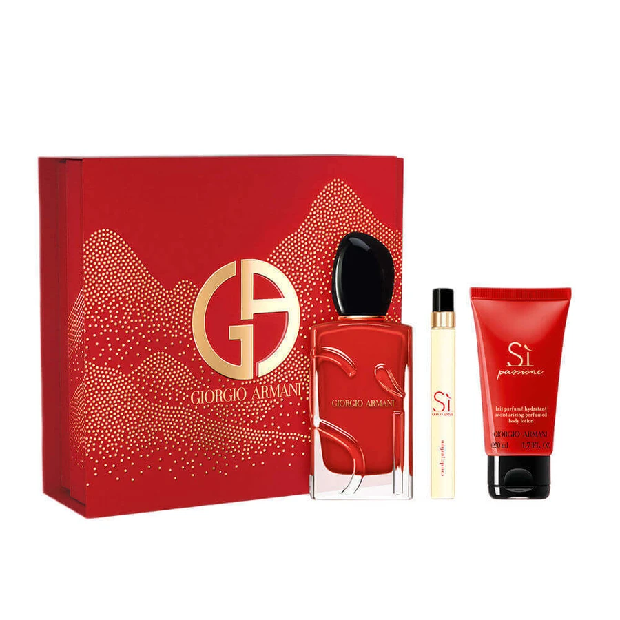 Giorgio Armani Si Passione Set Eau de Parfum, 100 мл + лосьйон для тіла, 50 мл + Eau de Parfum, 10 мл: ціни та характеристики