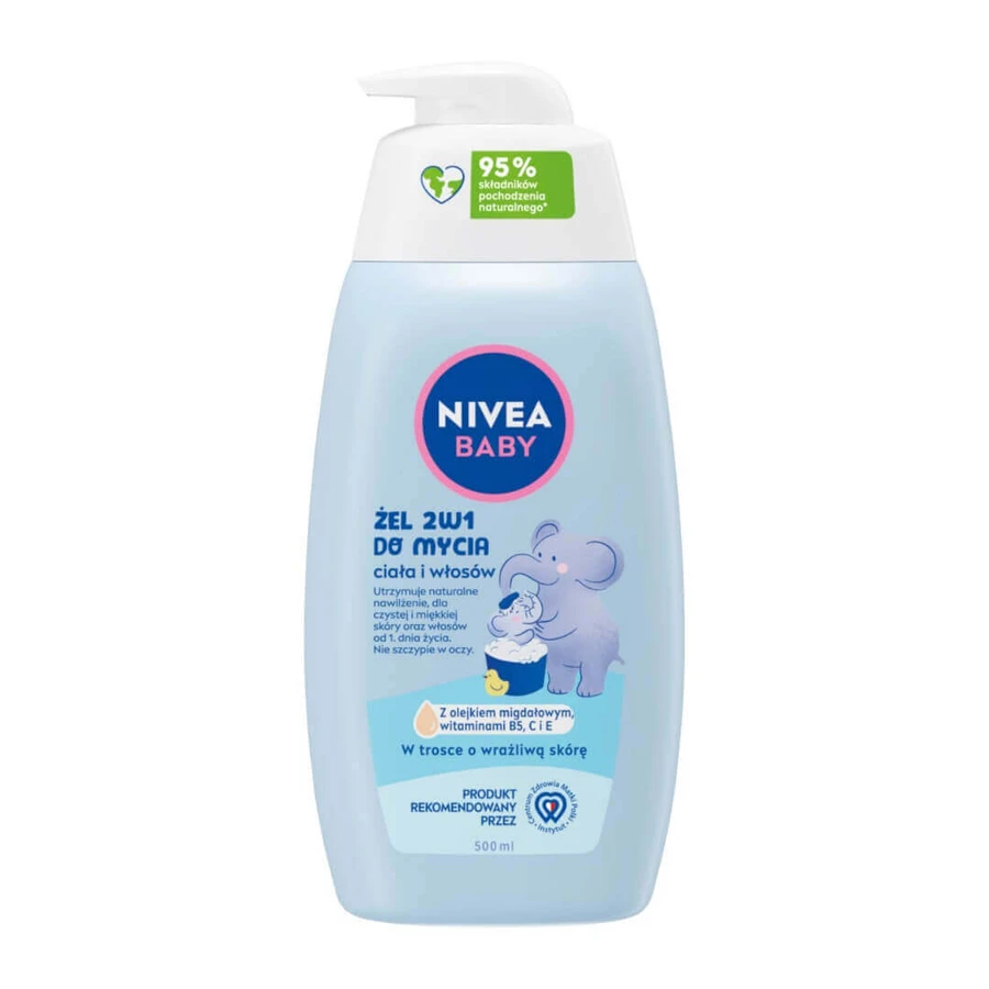 Гель для мытья тела и волос Nivea Baby 2-в-1, 500 мл: цены и характеристики