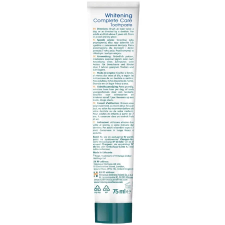 Himalaya Botaniq Complete Care, паста для борьбы с альбицией, ментальной пиперацией, фтором, 75 мл: цены и характеристики